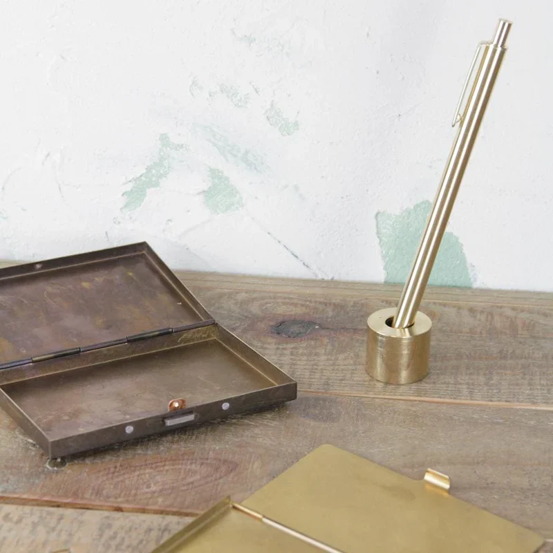 Picus Rust Brass Box Card Case - Image 4