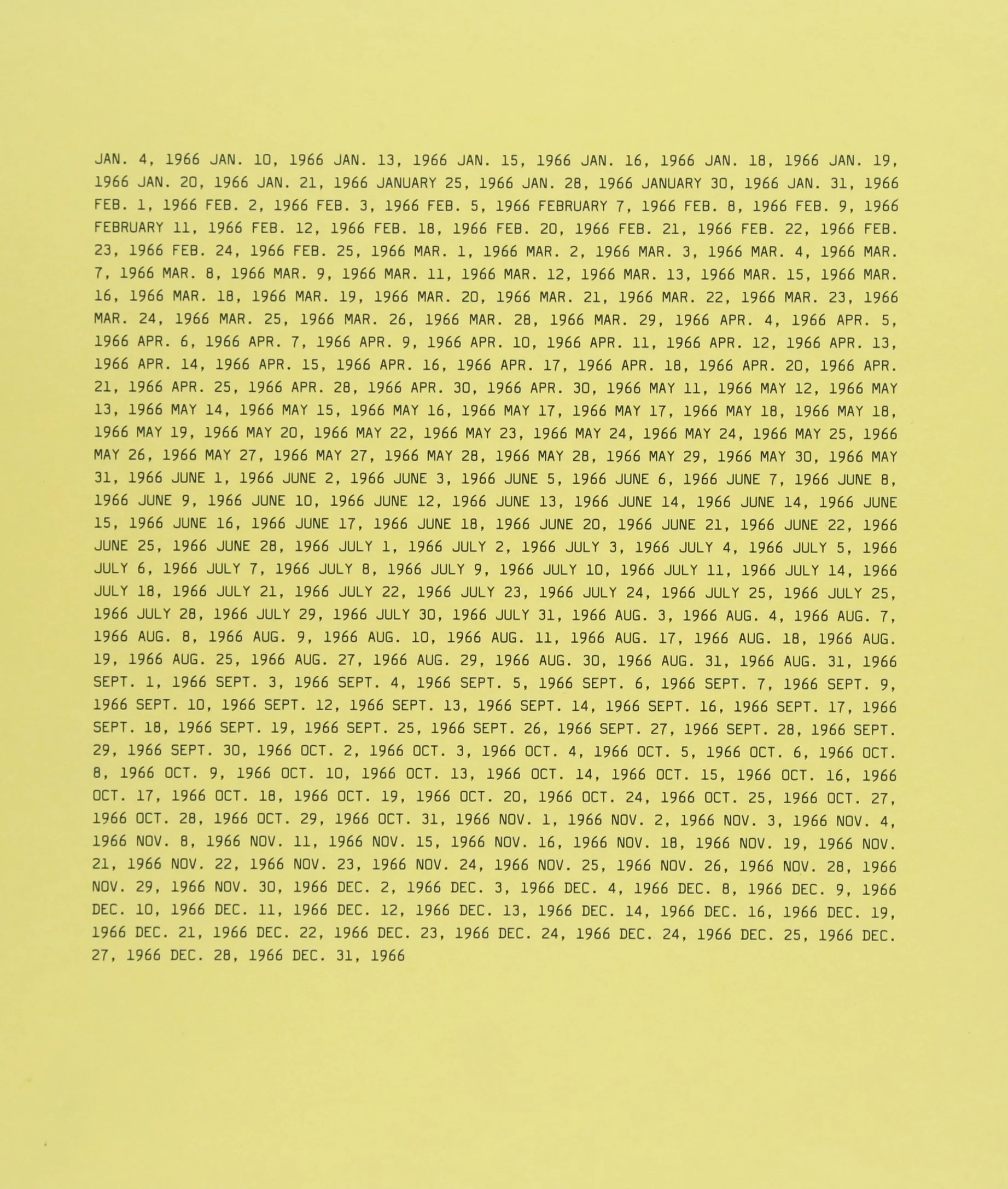 On Kawara 1966 - Image 2