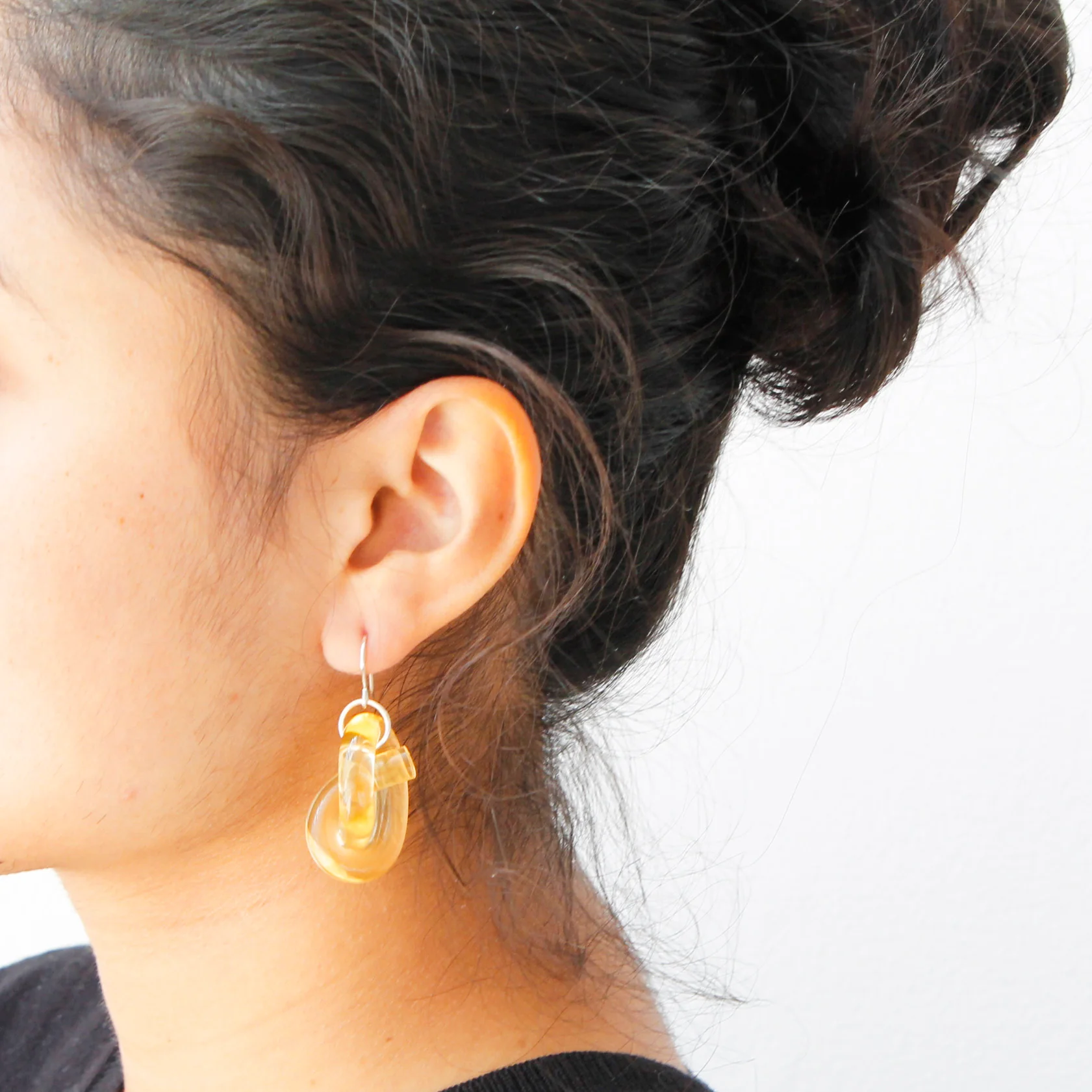 Corey Moranis: Yellow Knot Earrings - Image 3