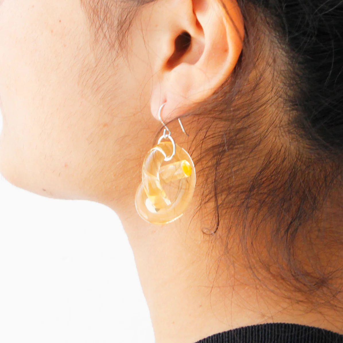 Corey Moranis: Yellow Knot Earrings - Image 4