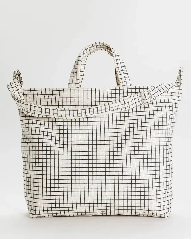 Natural Grid Zip Duck Bag - Image 4