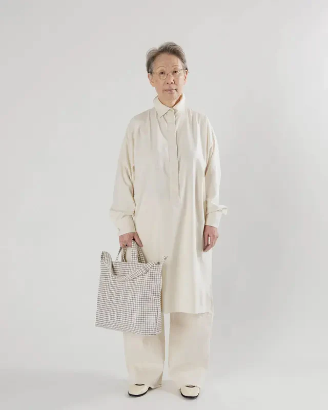 Natural Grid Zip Duck Bag - Image 6