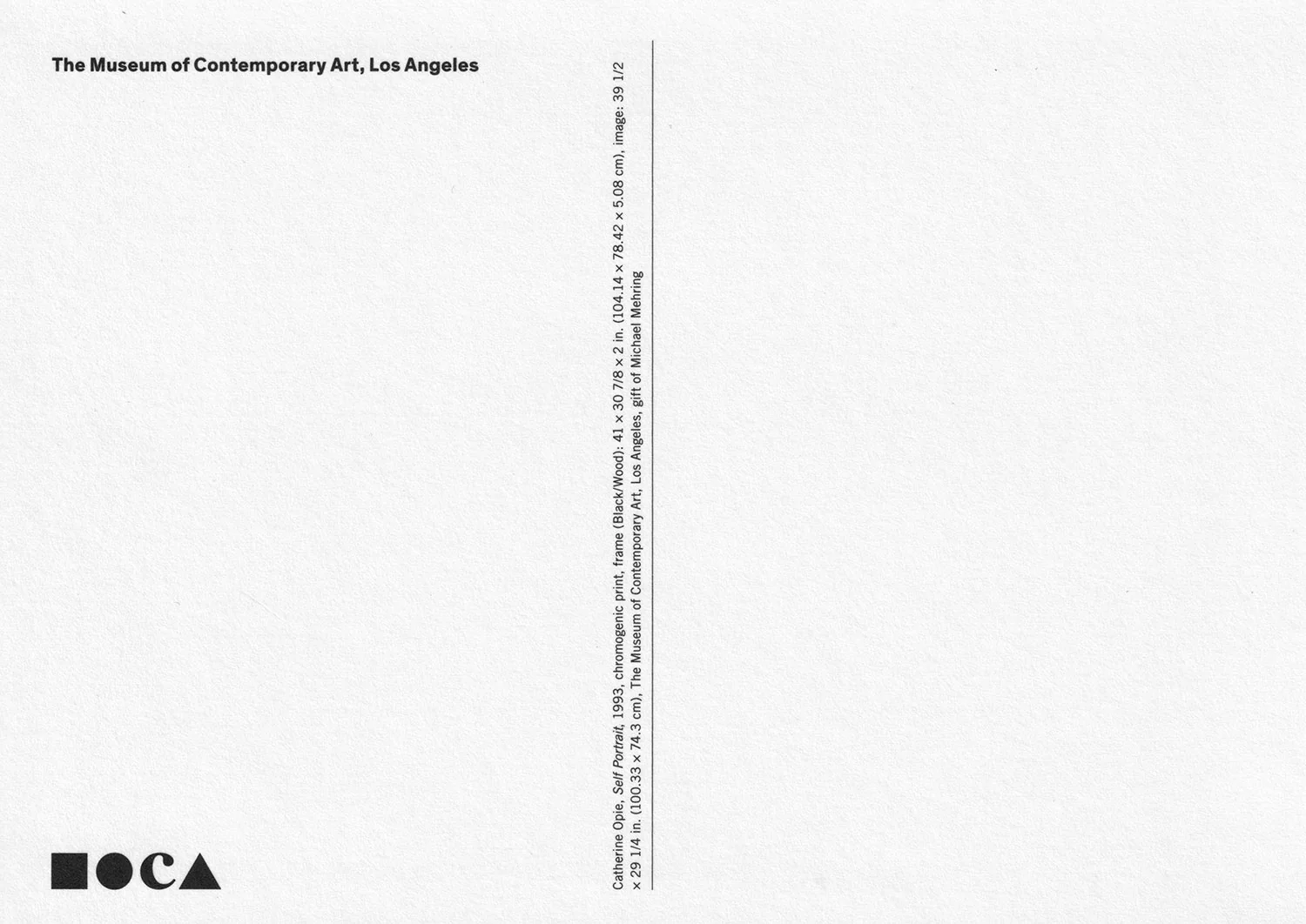 Catherine Opie: Postcard (Self Portrait) - Image 2