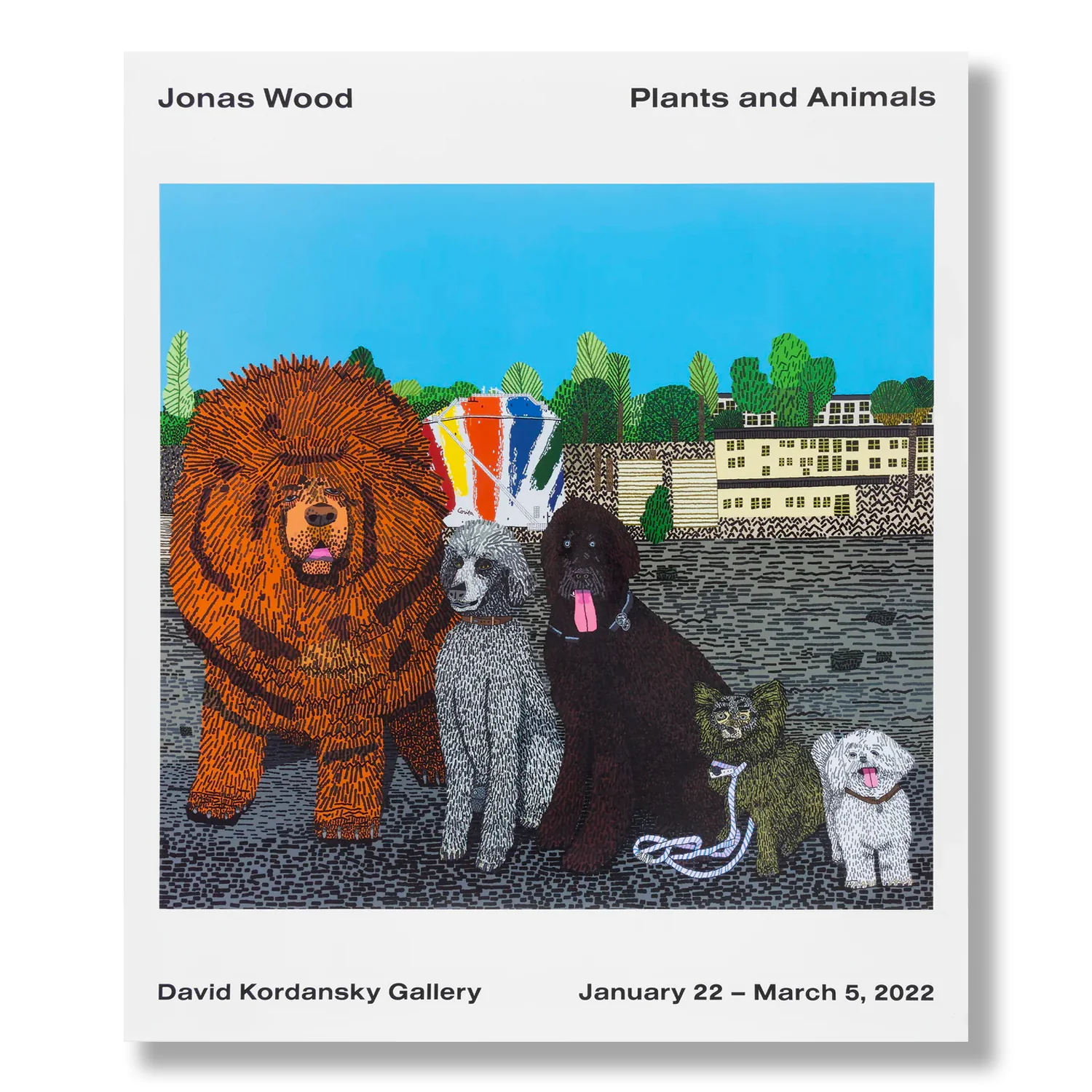 Jonas Wood: Plants and Animals Exhibition Poster