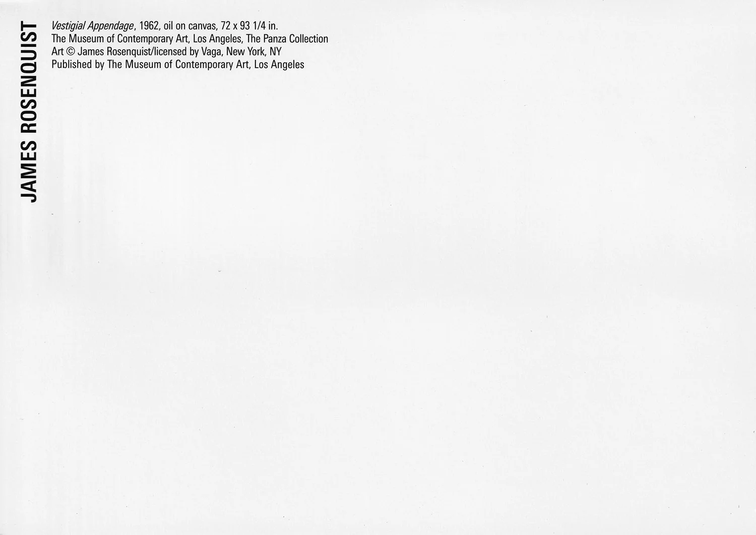 James Rosenquist: Notecard (Vestigial Appendage) - Image 2