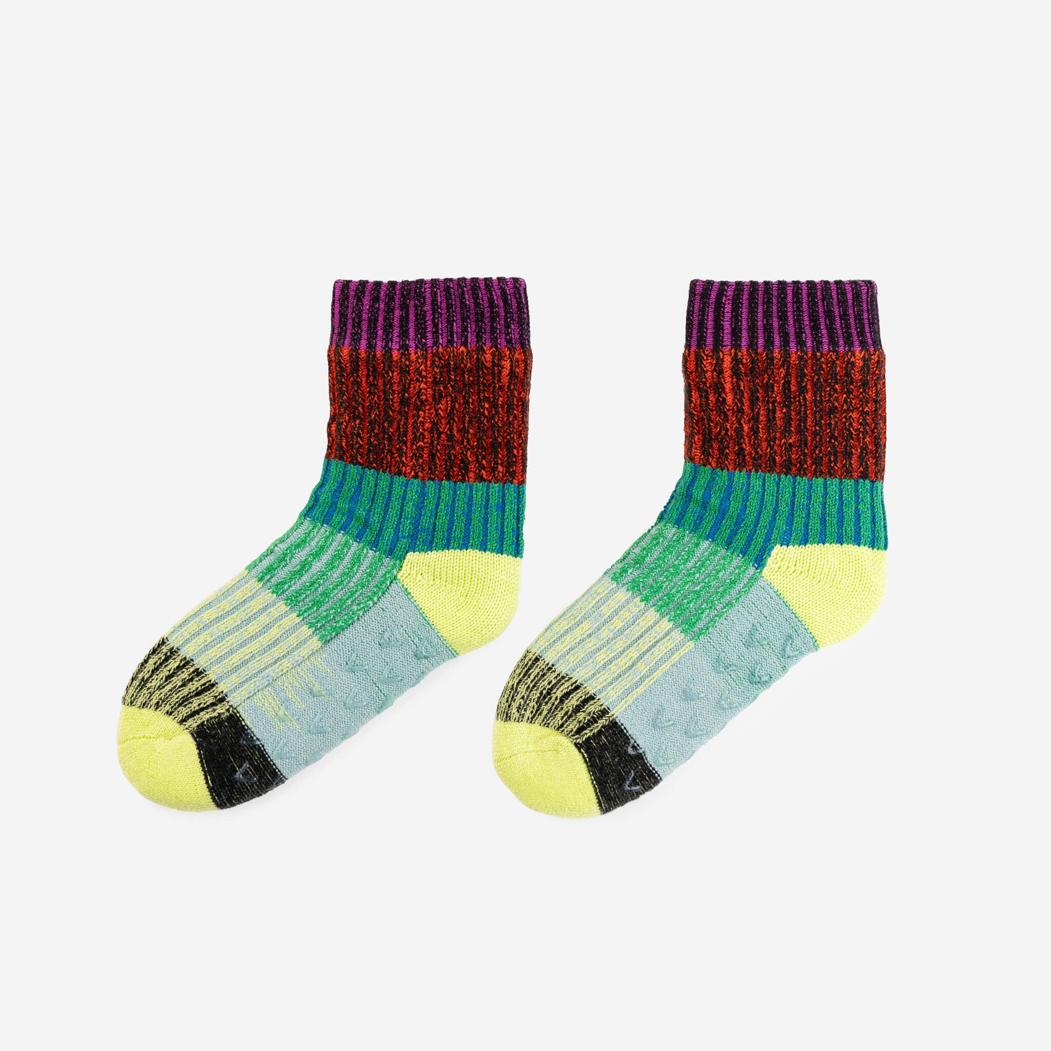 Lime Cobalt Mosaic House Socks