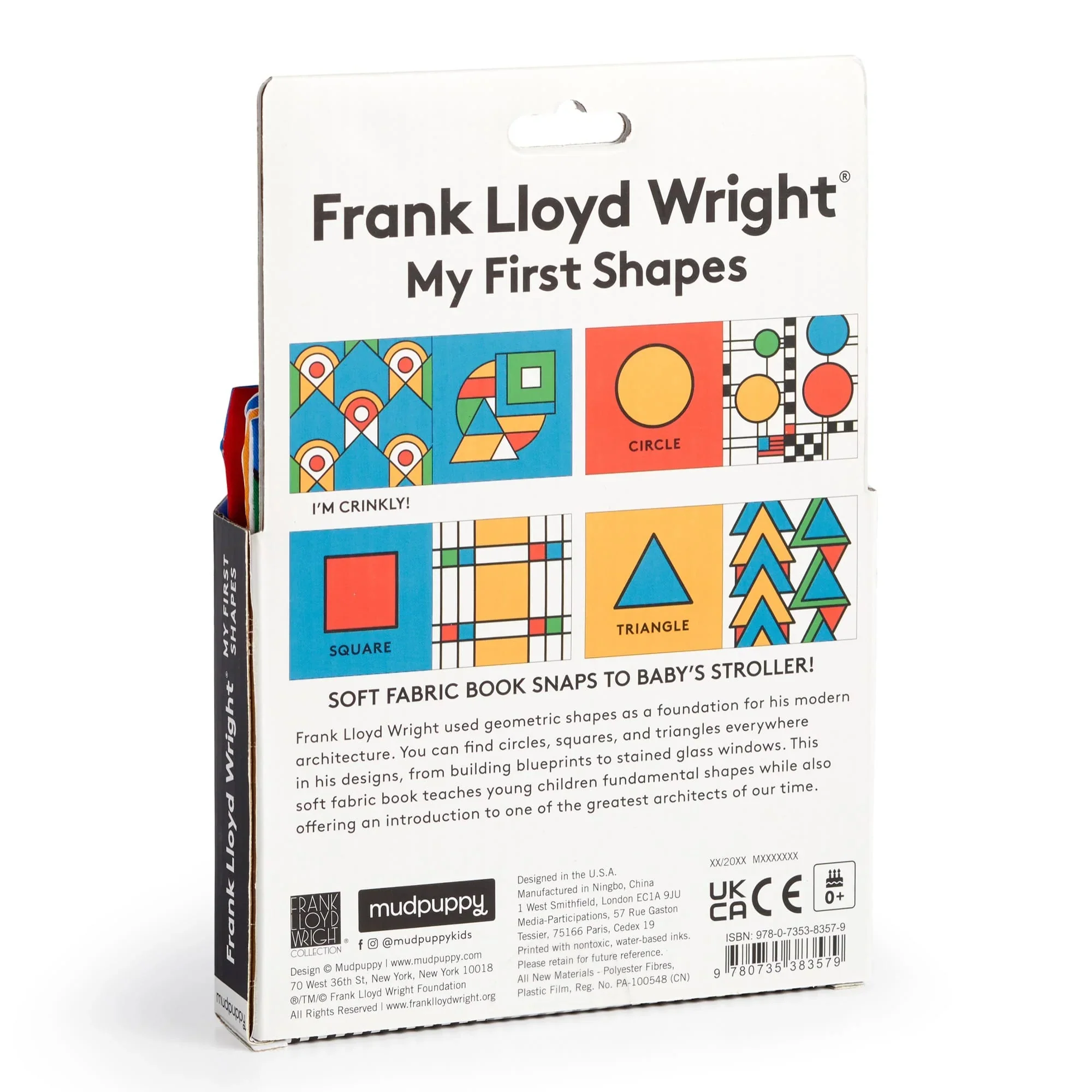 Frank Lloyd Wright: My First Shapes Crinkle Fabric Stroller Book - Image 2