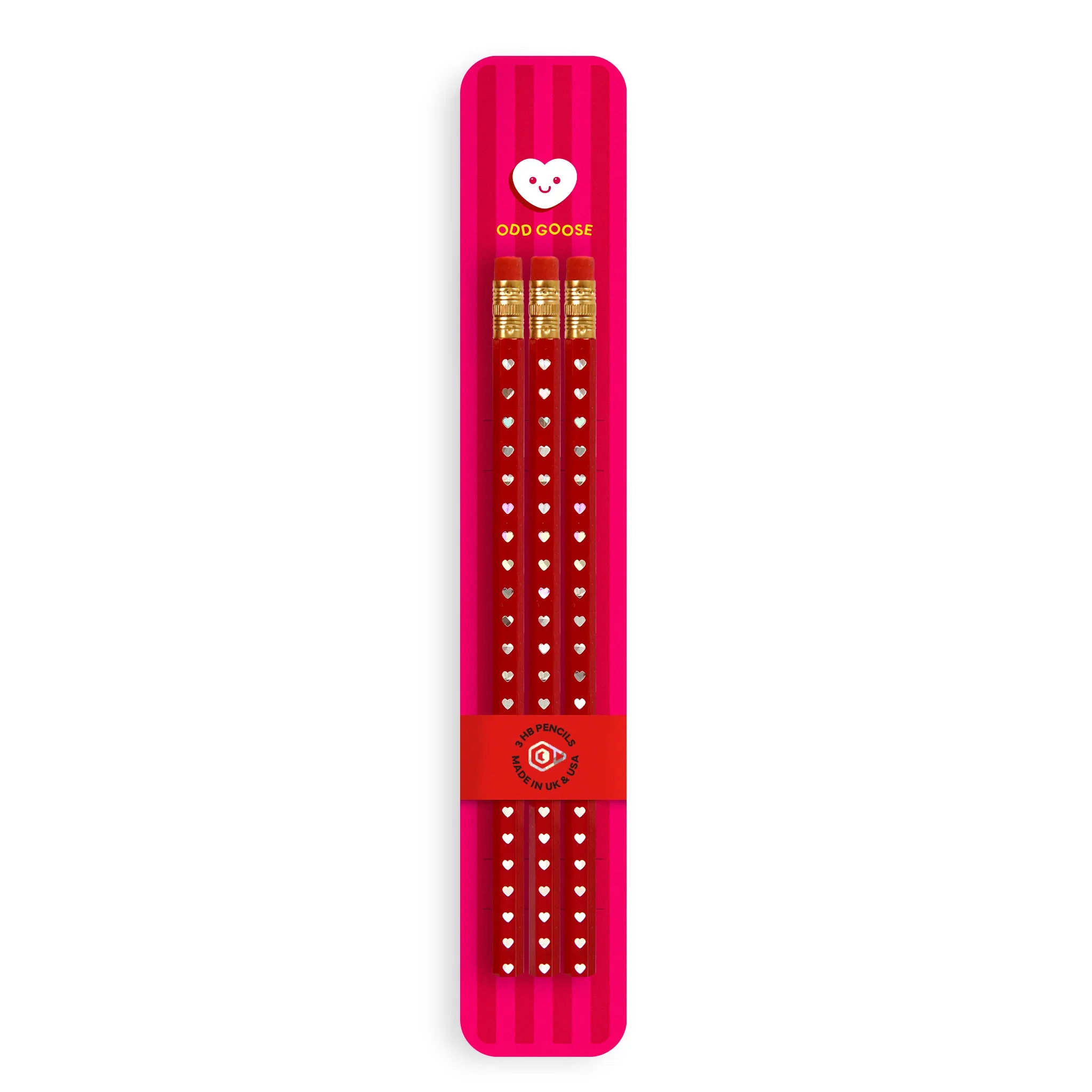 Heart Foil Printed Pencil