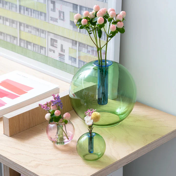 Green & Blue Reversible Bubble Vase - Image 4