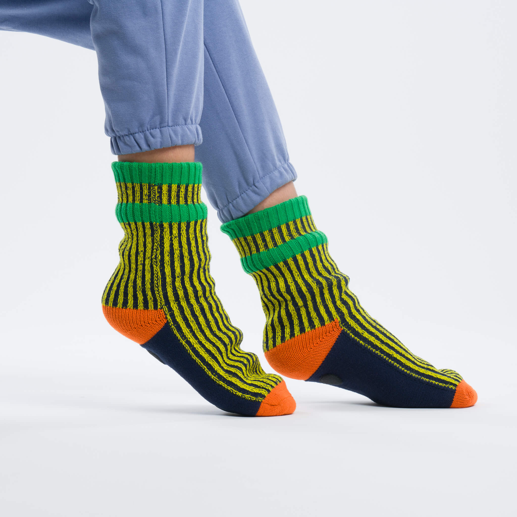 Yellow Navy Gym House Socks - Image 3